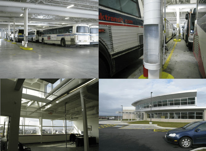 Bus parking bay & Passive solar offices 
